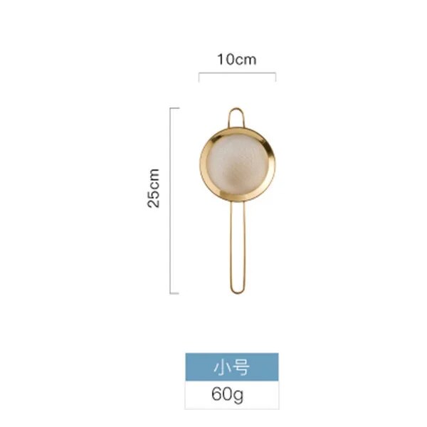 Kitchen Baking Tools Gold Mesh Egg Beater Oil Strainer Stainless Steel Whisk by Collection41