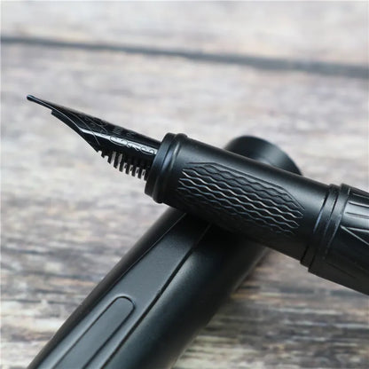 Black samurai High quality fountain pen Black Forest Excellent Titanium Nib Office School Supplies Writing Smooth Ink Pens
