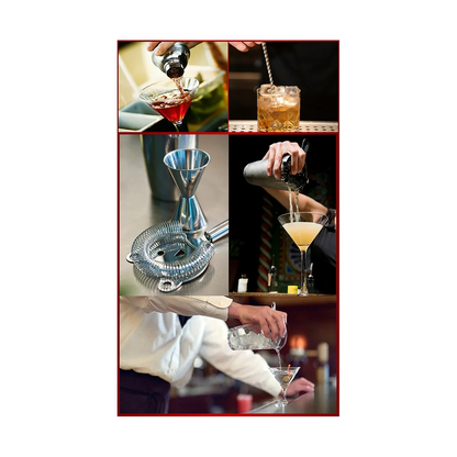 Cocktail Bar Set Mixology Bartender Kit: 12-Piece Bar Tool Set with Stylish Bamboo Stand(Gold)
